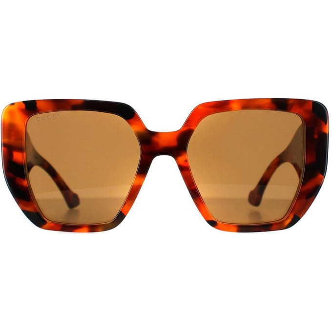 Gucci GG0956S 007 havana bruine zonnebril