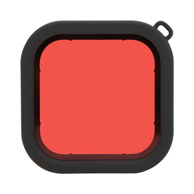ABS Duiklensfilter met Touw voor GoPro 8 Actiecamera Waterdichte Schaalrood rood