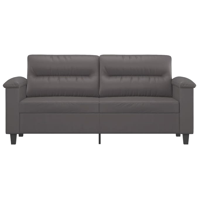 vidaXL - Tweezitsbank - 140 - cm - kunstleer - grijs