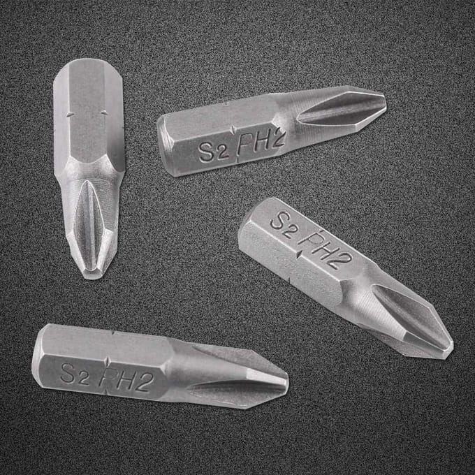 10 Stuks 25mm Lengte 1/4 Inch Zeskant Schacht S2 Magnetische PH2 Kruiskop Schroevendraaier Bits