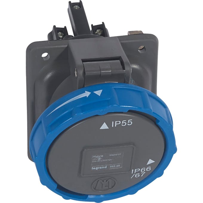 Legrand inbouwstopcontact 230V 63A 3P Hypra IP67 - 059326
