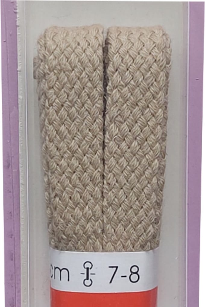 Ronilux Veter - Beige - Plat - Lengte 90 cm - Breedte 9 mm - Schoenveter