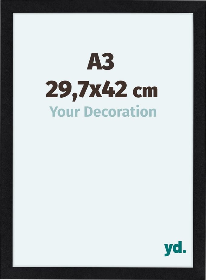Your Decoration - Fotolijst A3 29,7x42 cm - MDF - Zwart Mat - Como