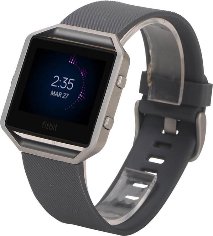 watchbands-shop.nl Siliconen bandje - Fitbit Blaze - Grijs - Small