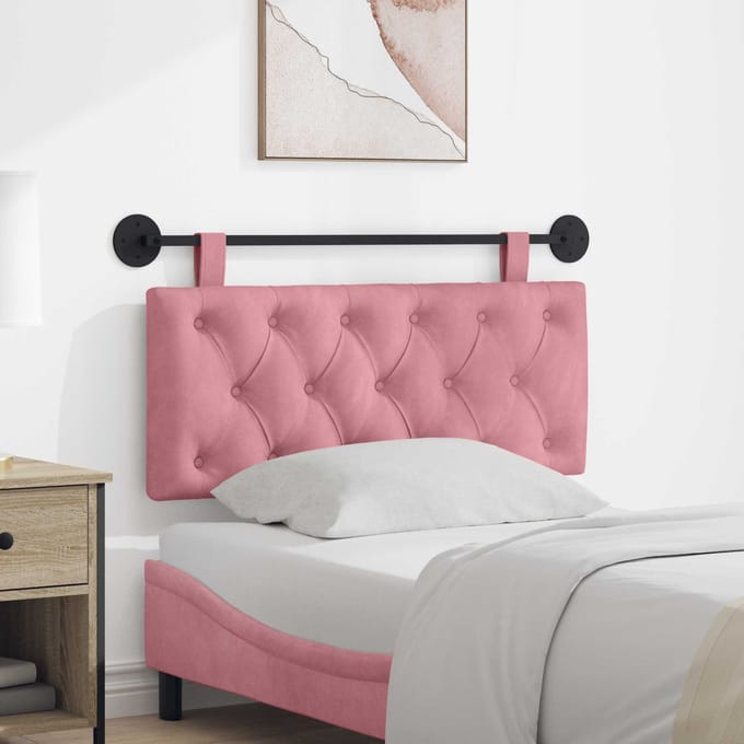 vidaXL - Hangend - hoofdbord - Roze - Fluweel