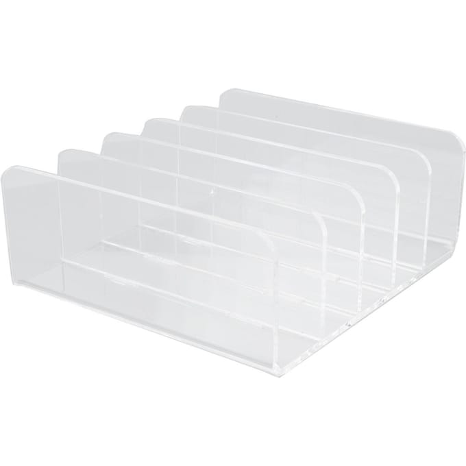 Bureau Bestandsorganizer Helder Acryl 5 Vakken Kantoor Document Sorteerder Multifunctionele Brief white