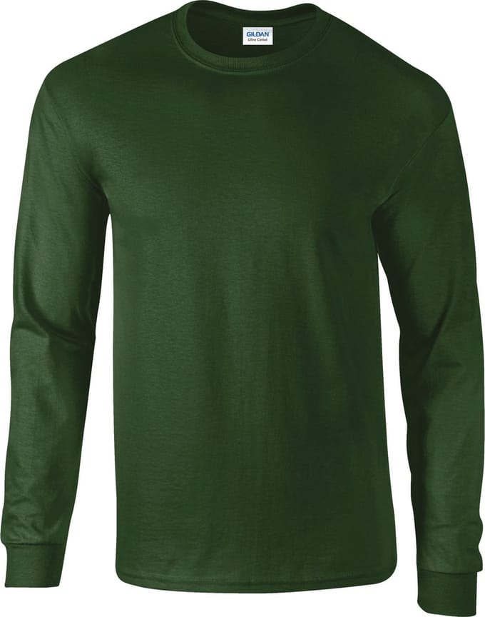 Gildan - Ultra Cotton™ Long Sleeve T-Shirt - Forest Green - S