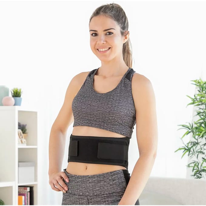 InnovaGoods Ceinture Thermique Correctrice avec aimants de Turmaline Tourmabelt noir