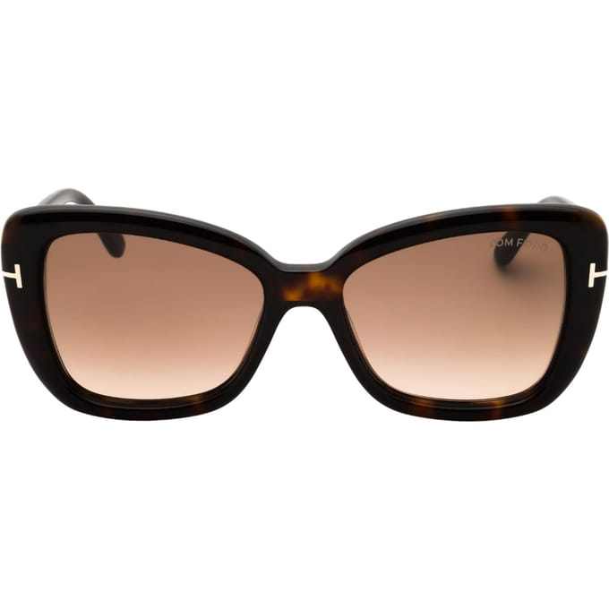 Tom Ford Maeve FT1008 52F donker havana bruin gradiÃ«nt zonnebril