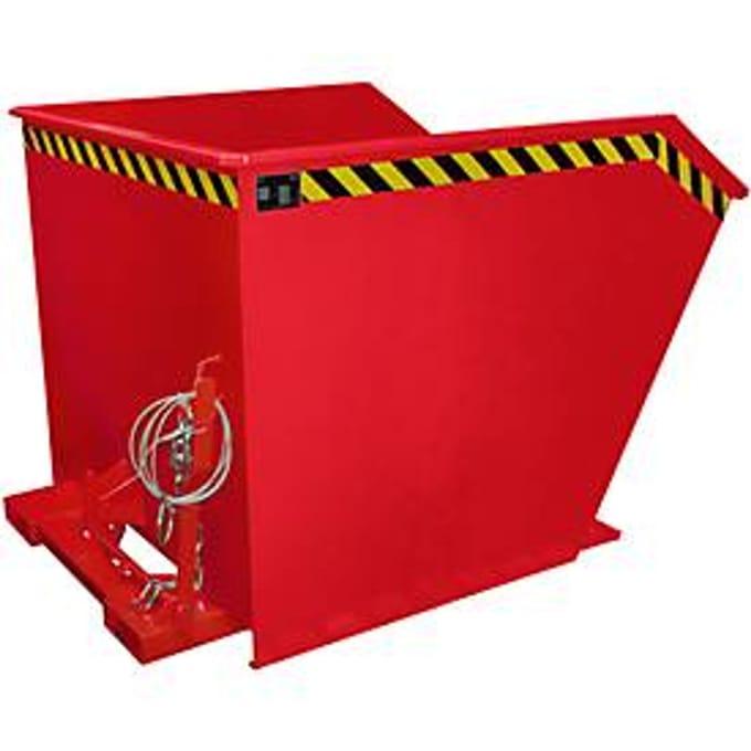Kiepbak type GU, 1500 liter, rood