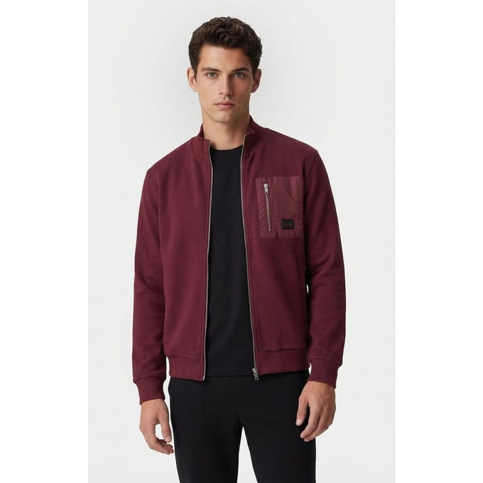 Karl Lagerfeld Merlot Sweat Zip Jacket Größe: S | Leichte Jacken Outlet | Herren