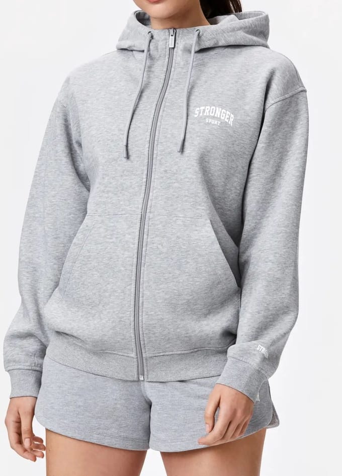 Stronger - Energy Zip Hoodie - Vest - Dames - Grijs - Maat S