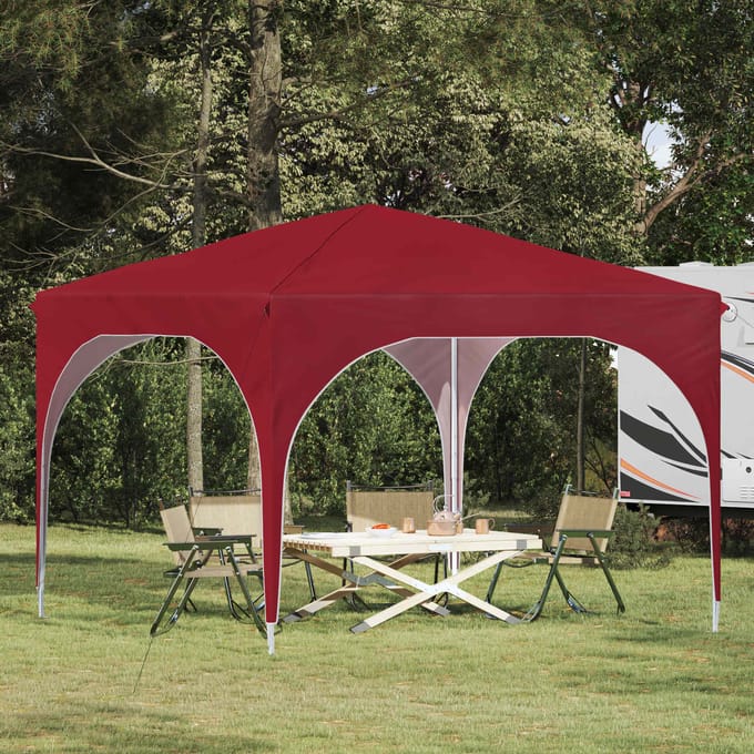 vidaXL - Pop-up - Feesttent - 290 - x - 290 - x - 245 - cm - Bordeauxrood