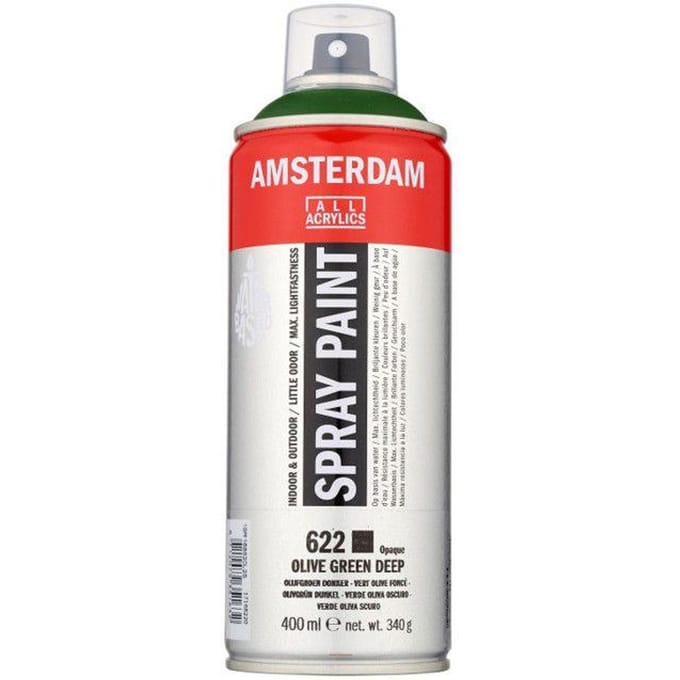Bombe de peinture Amsterdam 400 ml vert olive foncé vert