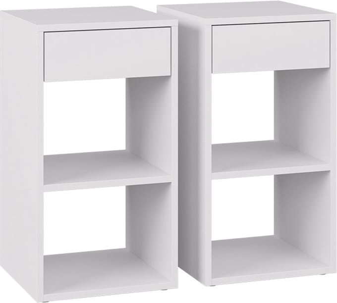Vicco Dany Nachtkastje – Set van 2 Wit