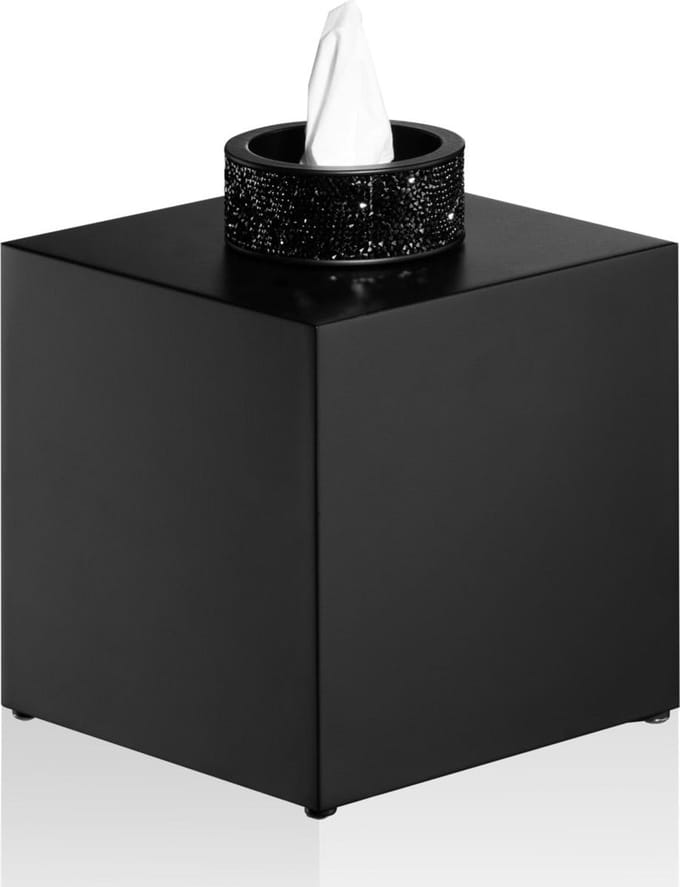 Tissuebox - ROCKS KB, mat zwart.