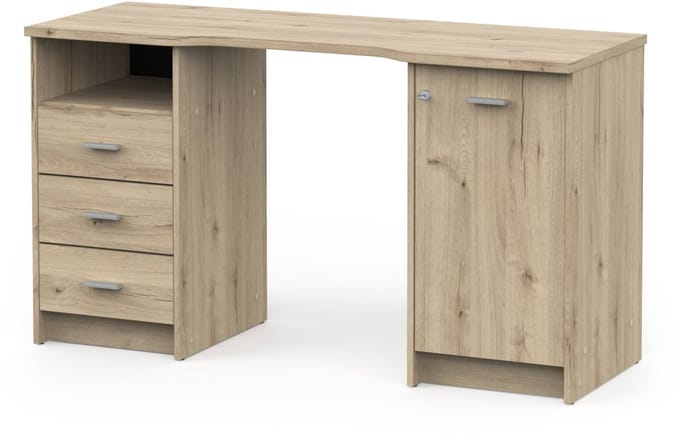 Bureau Mao - 48,40x132,20x73,90 Cm - Bruin/Kronberg Eik - CBA - Bureau - Bruin - Hout