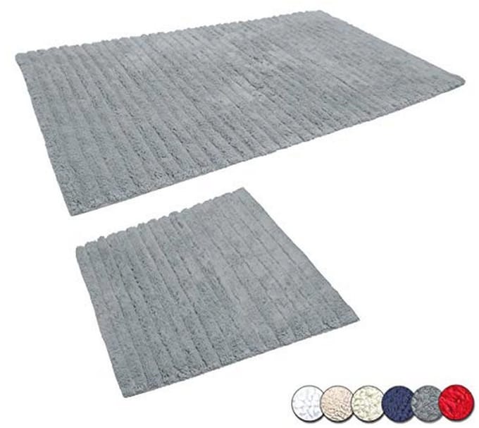 Antislip Badmat van 100% Natuurlijk Katoen - Verschillende Maten en Kleuren