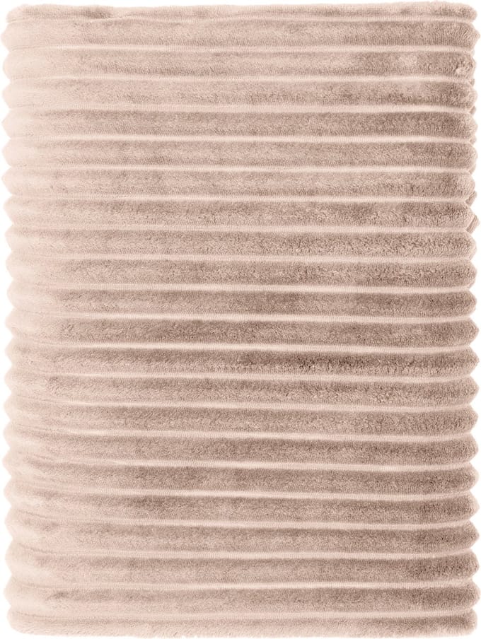 Mistral Home - PLAID - recycled flannel - 150 x 200 cm - effen kleur - beige- Duurzaam