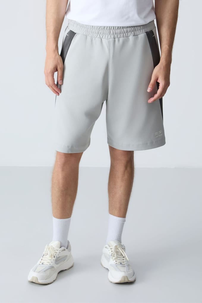 Heren Katoenen Mix Sweatshorts