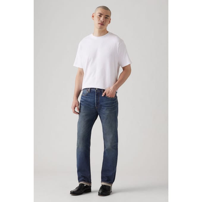 Levi's 501® Original Selvedge Jeans Maat: W32L32 | Straight Jeans Outlet | Heren | Blauw