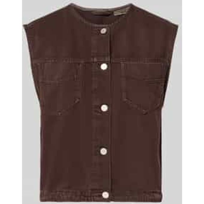 relaxed fit bodywarmer van mix van katoen en lyocell