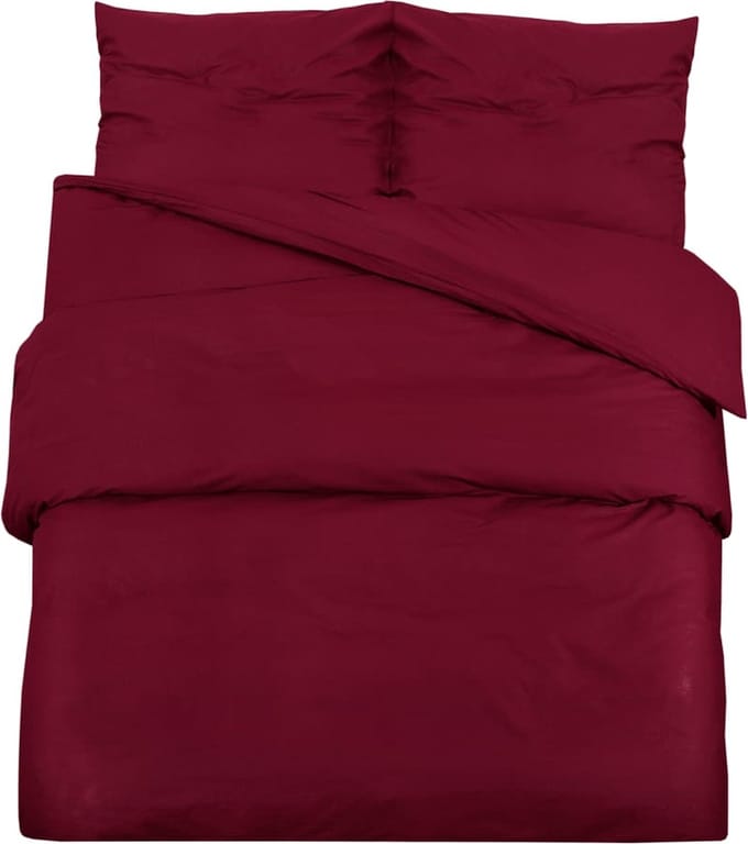 vidaXL - Dekbedovertrekset - lichtgewicht - 140x200 - cm - microvezel - bordeaux