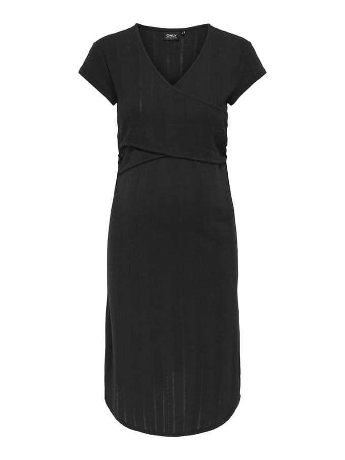 ONLY - OLMLARA S/S MATERNITY WRAP KNEE DRESS - Dames