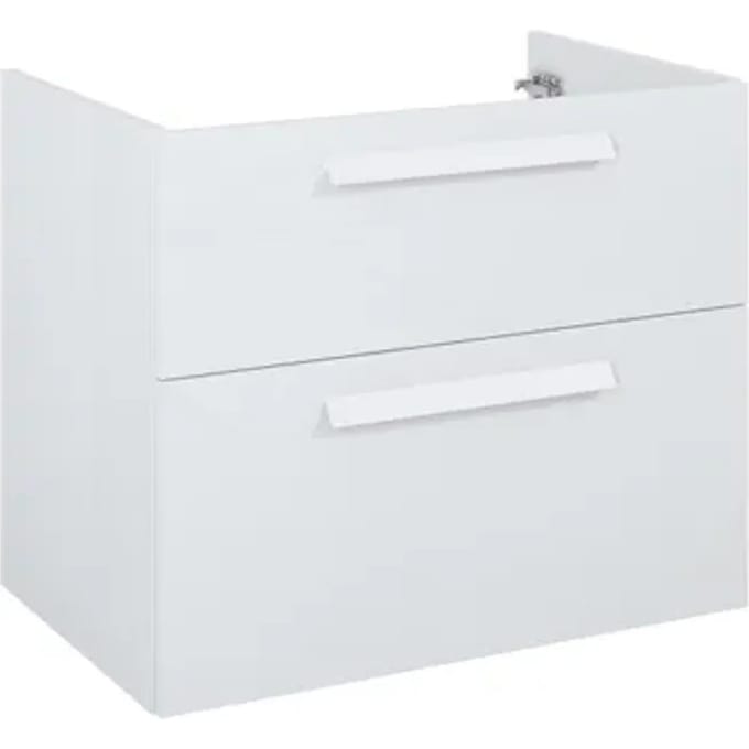 Elita Wastafelonderkast Ness 70cm - Hoogglans Wit Glanzend - Met 2 Lades