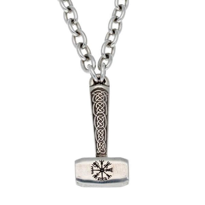 St Justin Thor's hamer aan dikke ketting (PN2052)