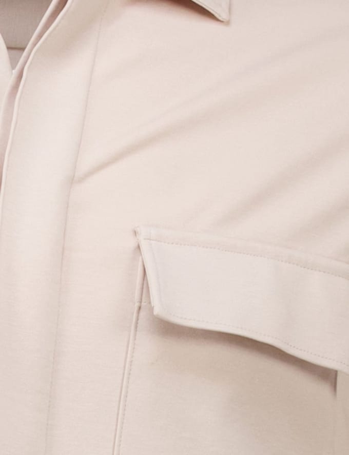 Overshirt Gentiluomo creme dubbele borstzak