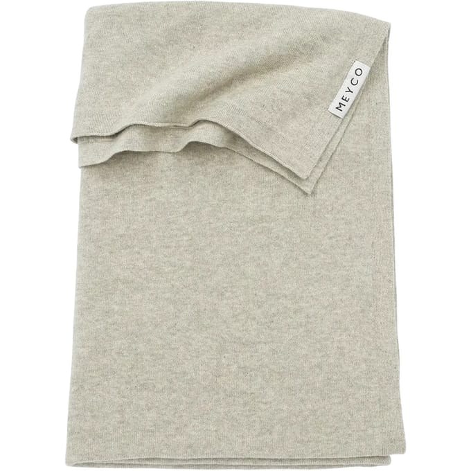 Meyco Baby Knit Basic wiegdeken - sand melange - 75x100cm - 1.0 TOG
