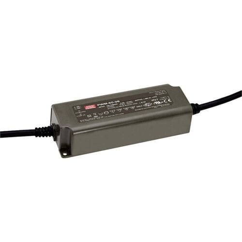 MEAN WELL PWM-60-12 LED-driver, LED-transformator Constante spanning, Constante stroomsterkte 60 W 5 A 12 V/DC Dimbaar, PFC-schakeling,