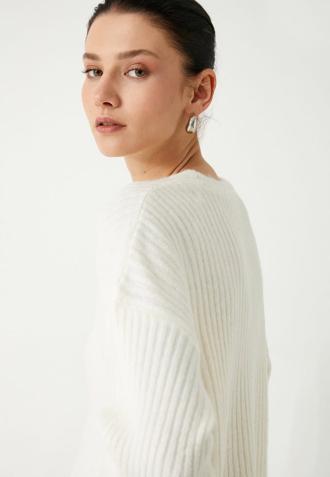 V-kraag Extra groot Sweater