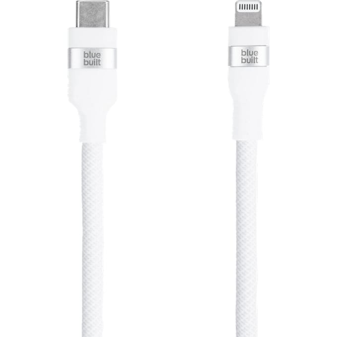 BlueBuilt Usb C naar Lightning Kabel 3m Nylon Wit