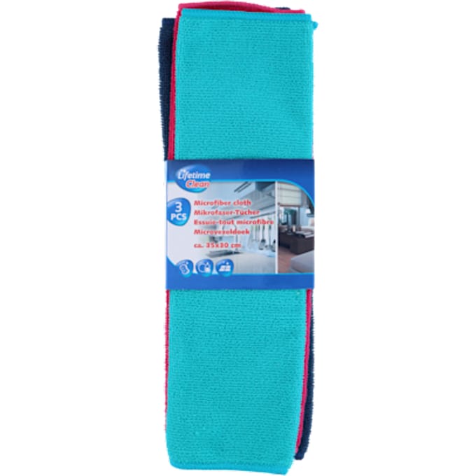 Lifetime Clean microvezeldoeken - 3-delige set - Mutlikleur