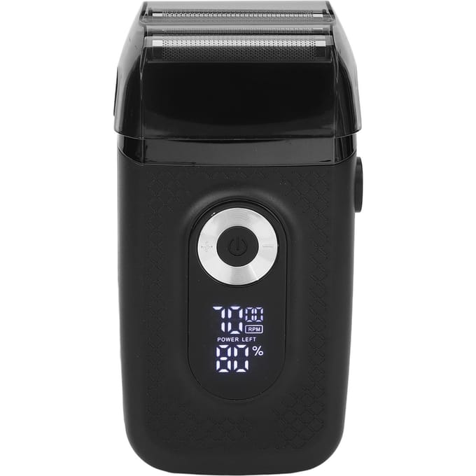 Elektrische Baardtrimmer LED Verstelbaar 3 Snelheden Afneembaar Mes Oplaadbaar Reciprocerend USB black