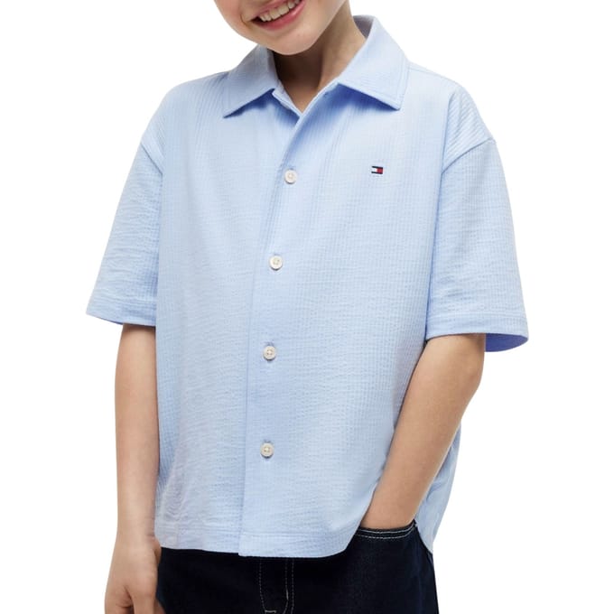 Tommy Hilfiger Jersey Seersucker SS Overhemd Junior