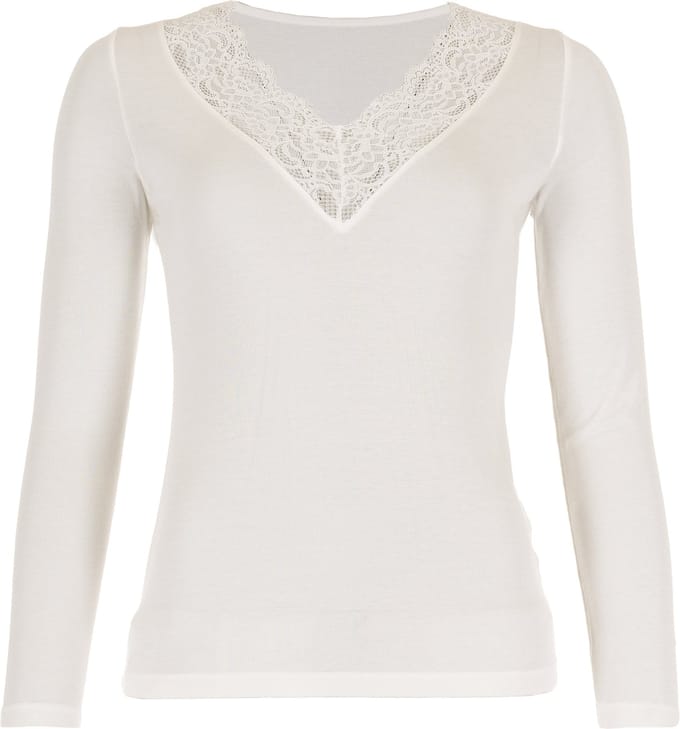 Ondershirt Pastunette Premium - Wit - Modal/Wol - Lange mouwen - Maat S