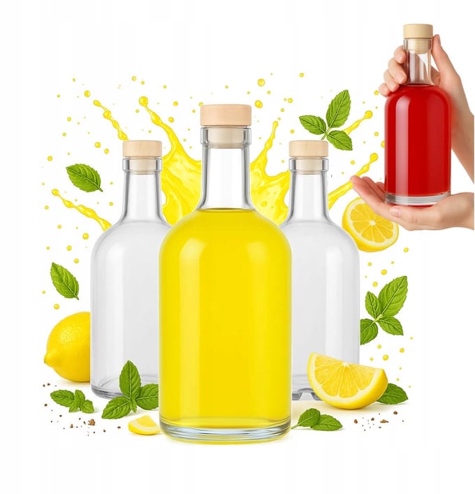 Bimberek Tadek Serie - 500ml Fles - Brede Hals - Dik Glas - Inclusief Kurk