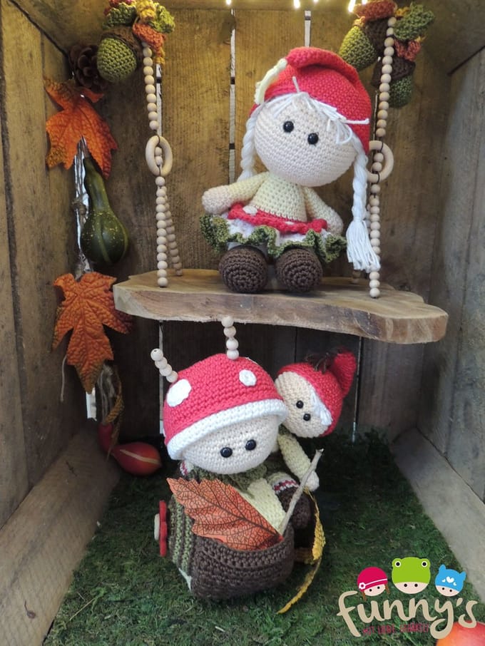 Haakpakket Funny Mushroom set