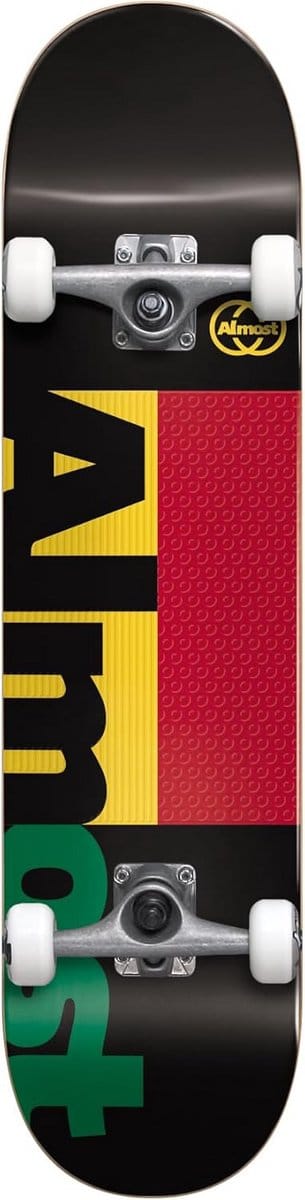 Compleet Skateboard 7.375 inch Zwart Beginners en Gevorderden
