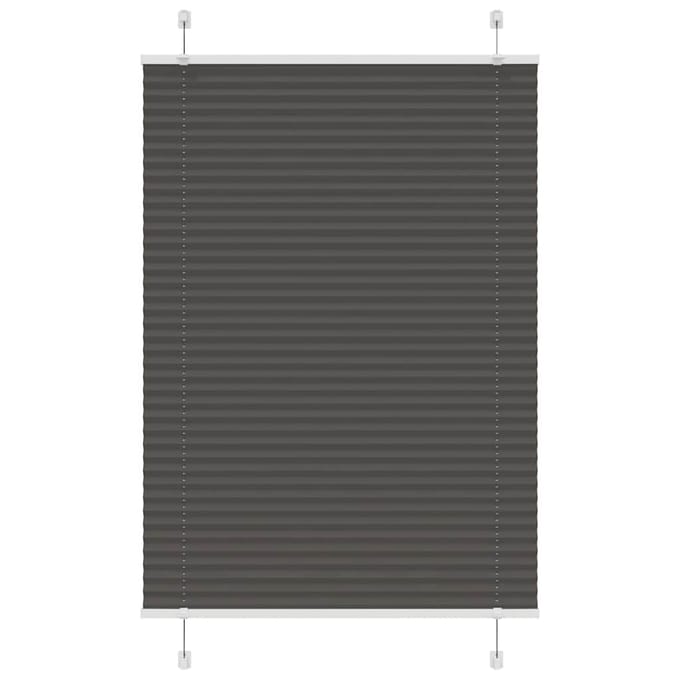 vidaXL - Plissé - rolgordijn - 90x150 - cm - stofbreedte - 89,4 - cm - polyester - zwart