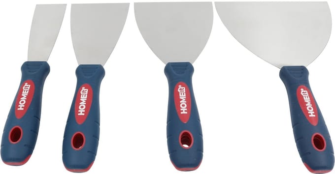 HOME It® schraperset met roestvrijstalen schrapers van 40-76-100-150 mm