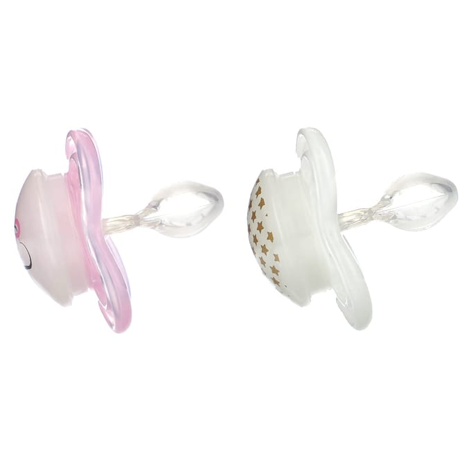 Supreme Nacht, 0-6 maanden, Roze/Transparant, 2-pack white
