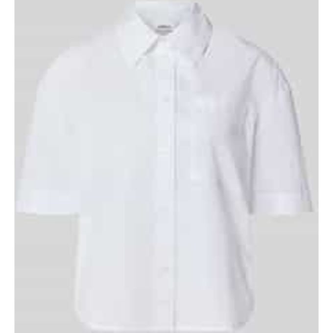 Katoenen Blouse met Hemd Kraag en Borstzak Dames s.Oliver