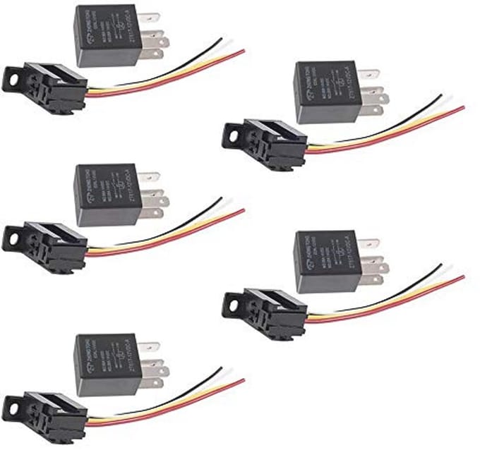 5 x 12V 30A 4-polige auto relais voor elektrische toepassingen