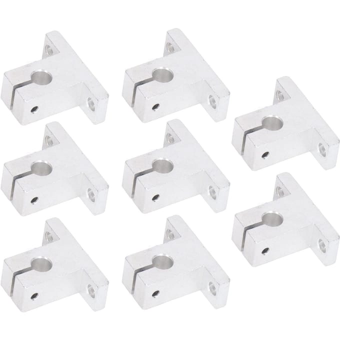 8 stuks Lineaire Bewegingsrail Klemstang Geleiding Ondersteuning Aluminium voor As 3D Printer Accessoire white