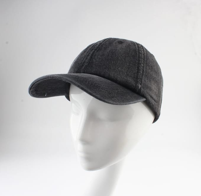 Jeans cap - Unisex Baseball Cap - Denim 100% katoen - verstelbare riemsluiting- Zwart