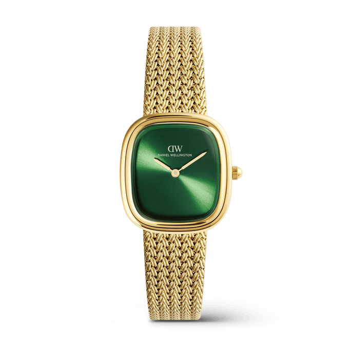 Daniel Wellington DW Watch Margot Braided Mesh Emerald Gold 24mm